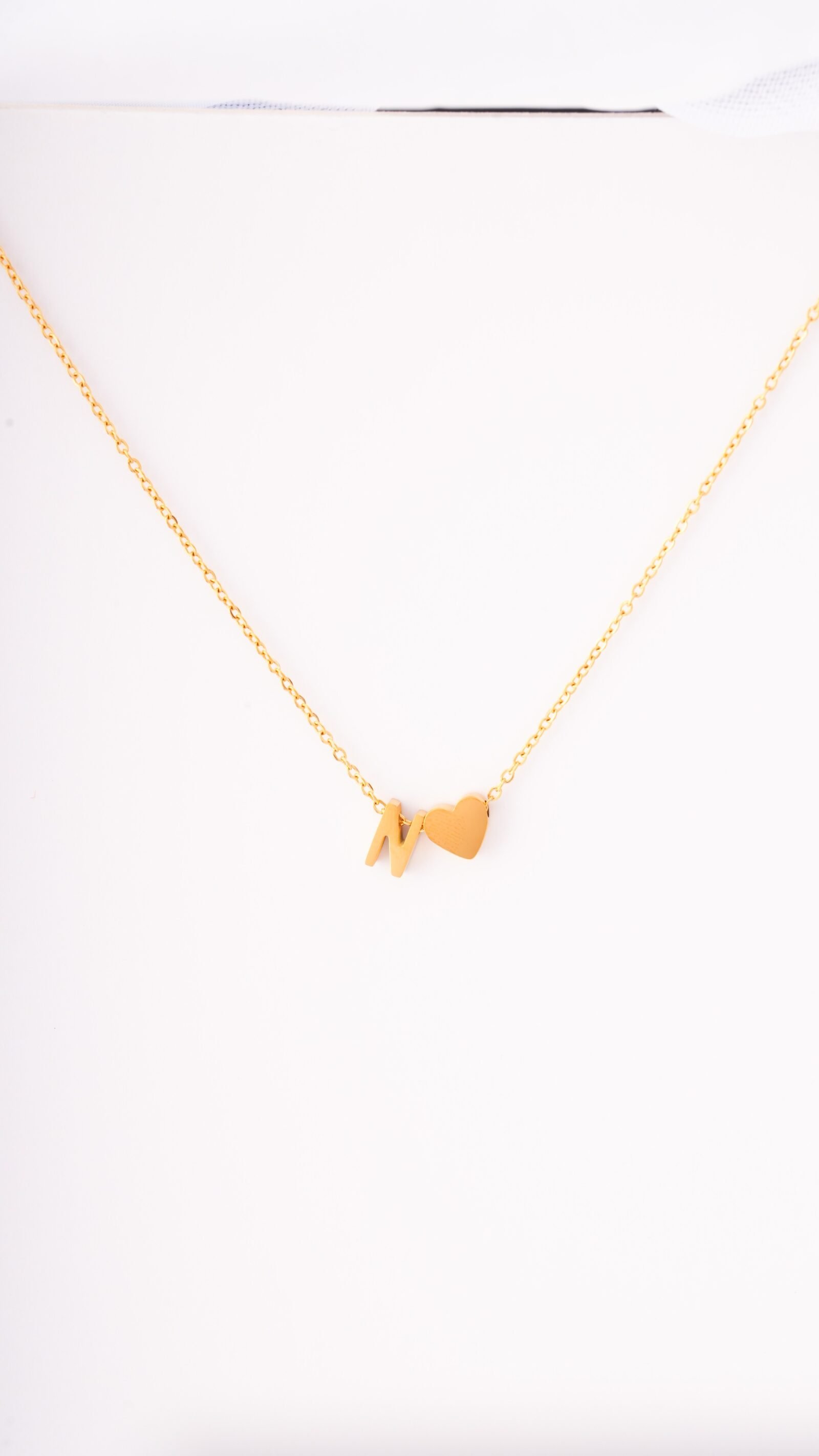 Letter and Heart Necklace