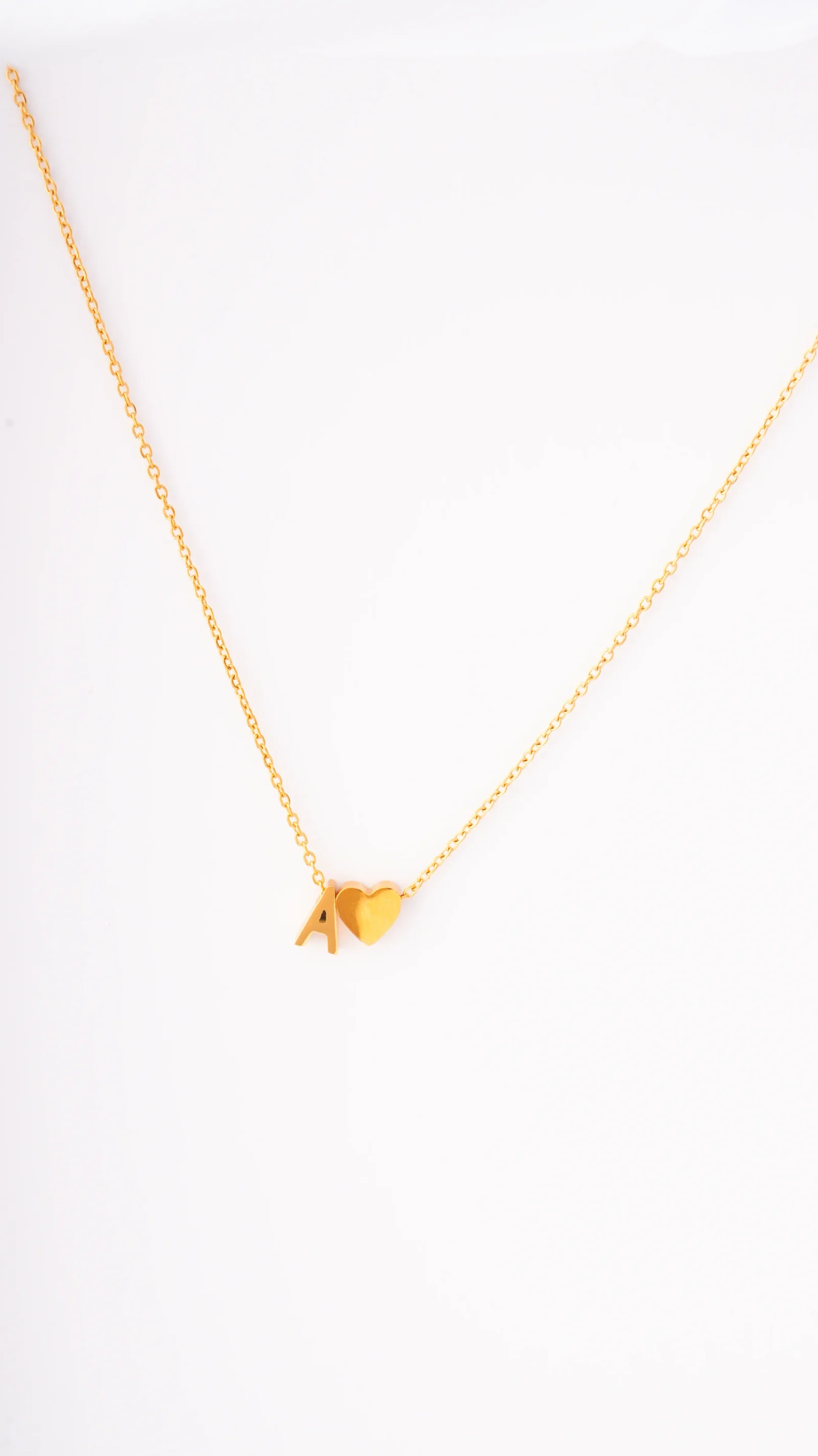 Letter and Heart Necklace