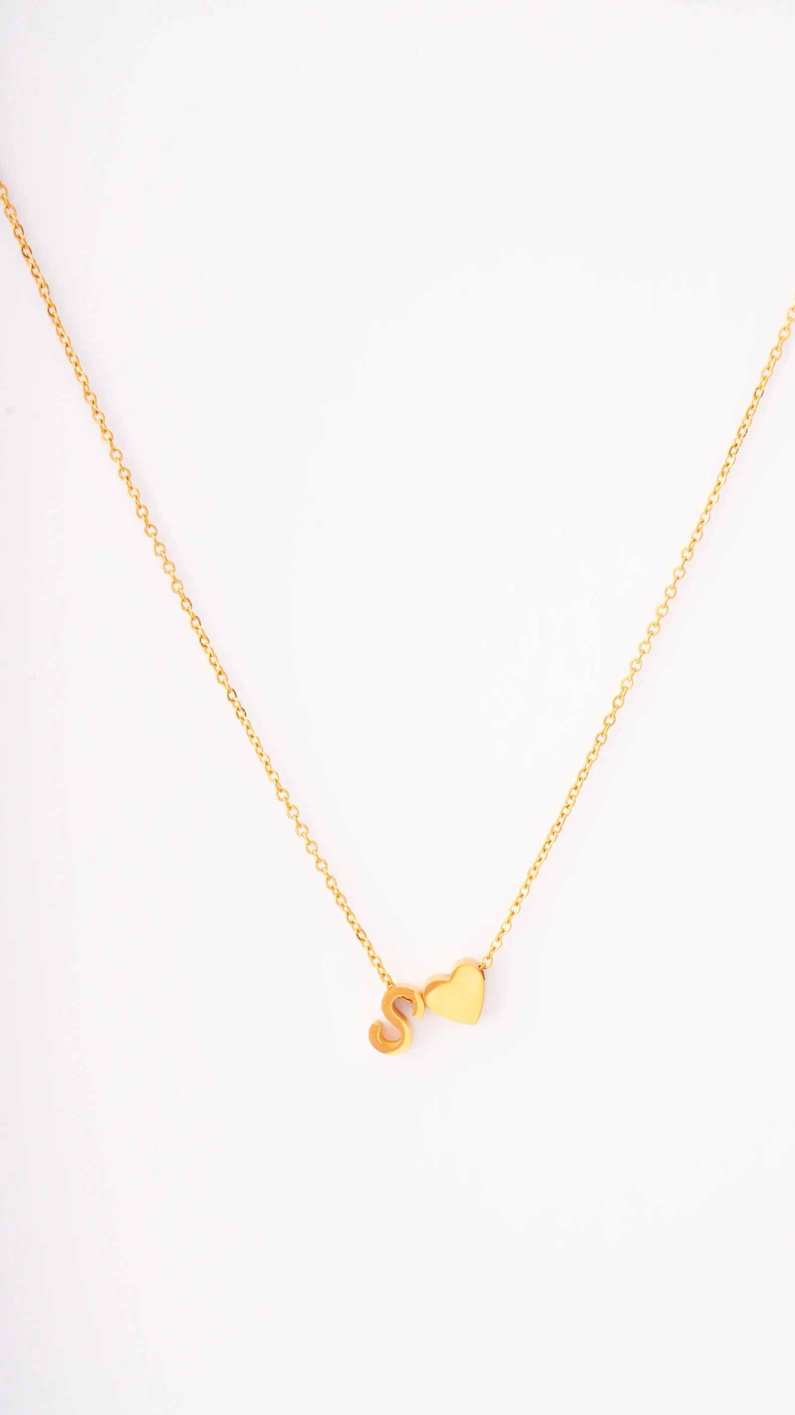 Letter and Heart Necklace
