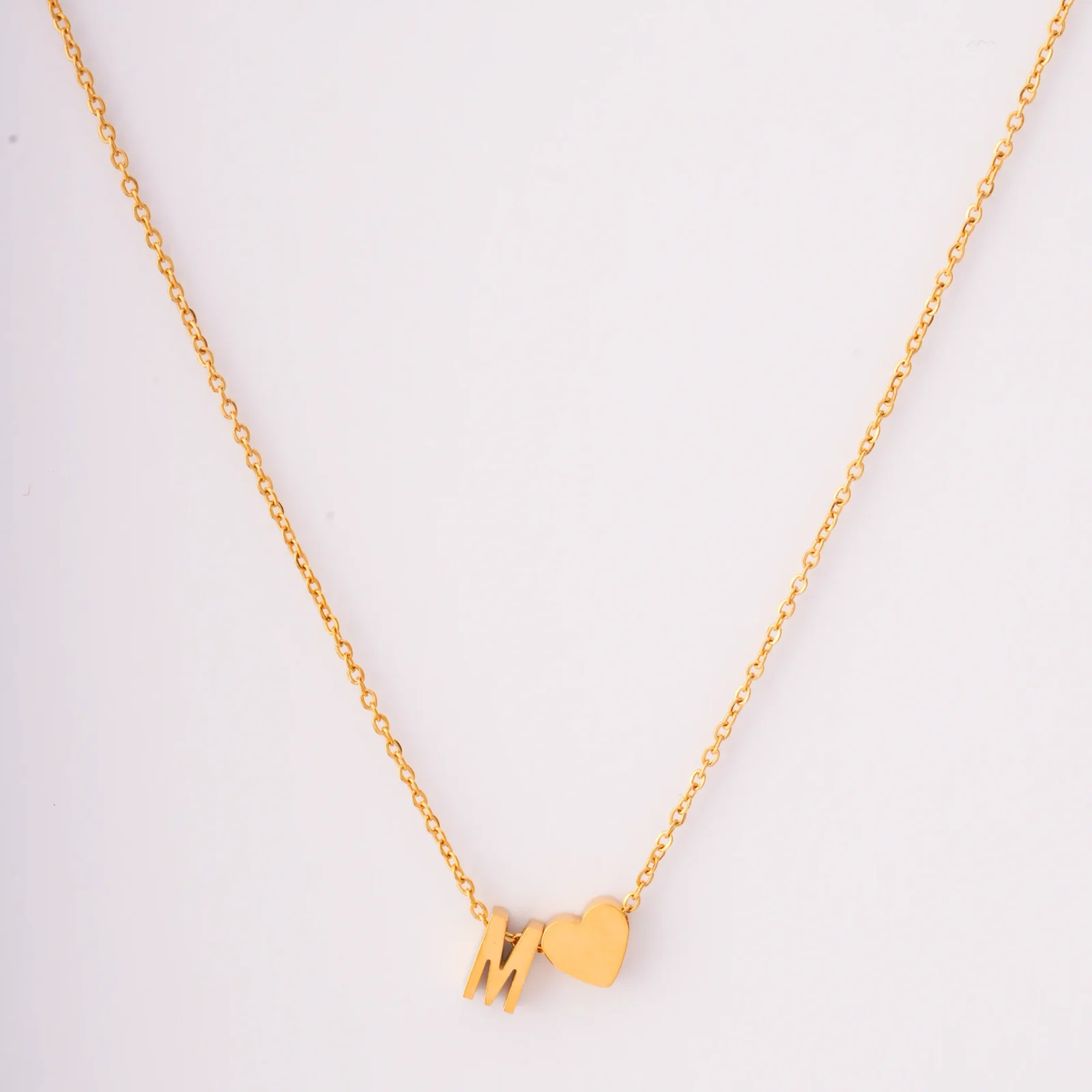 Letter and Heart Necklace