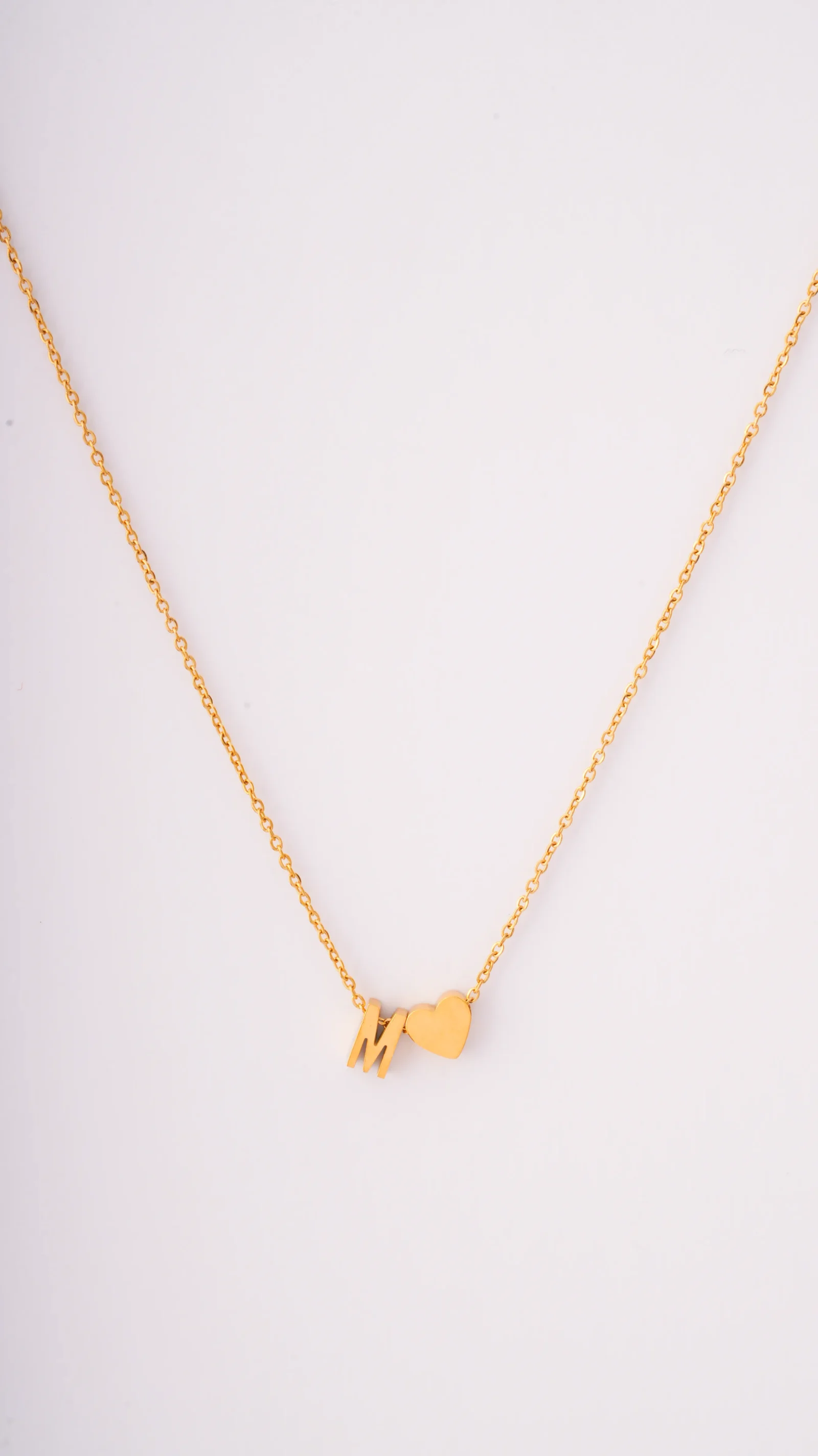 Letter and Heart Necklace