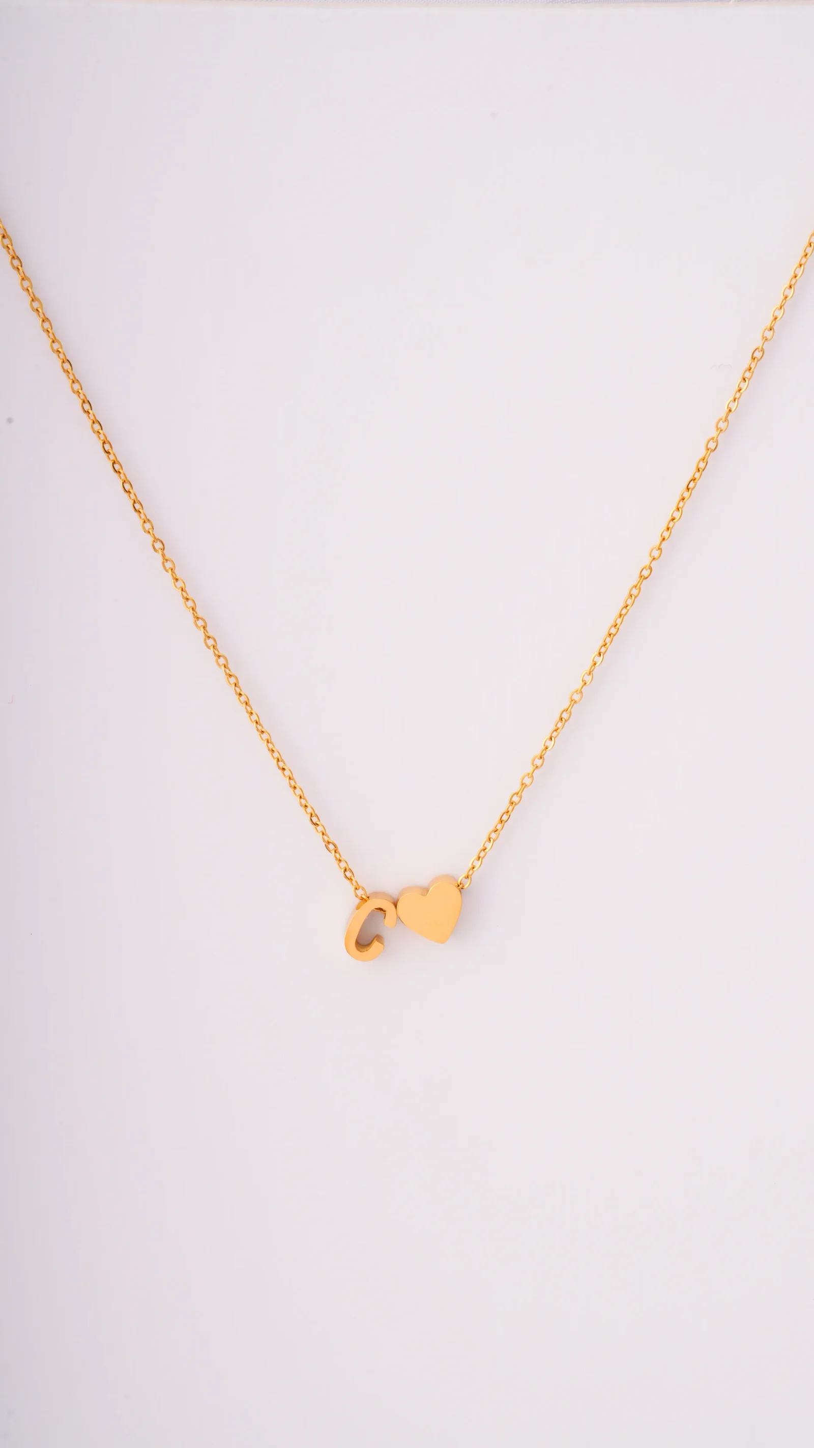 Letter and Heart Necklace