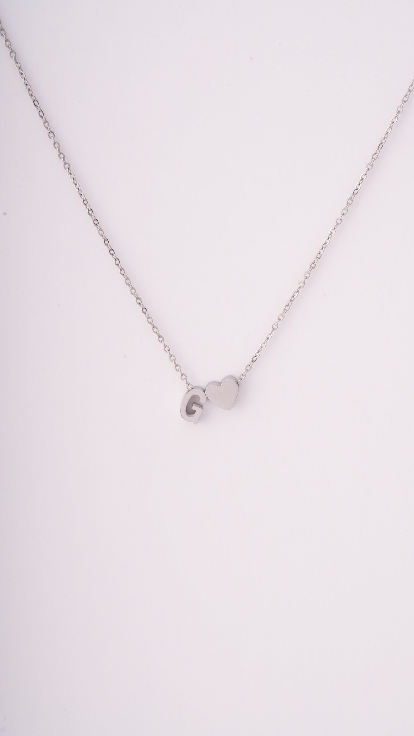 Letter and Heart Necklace