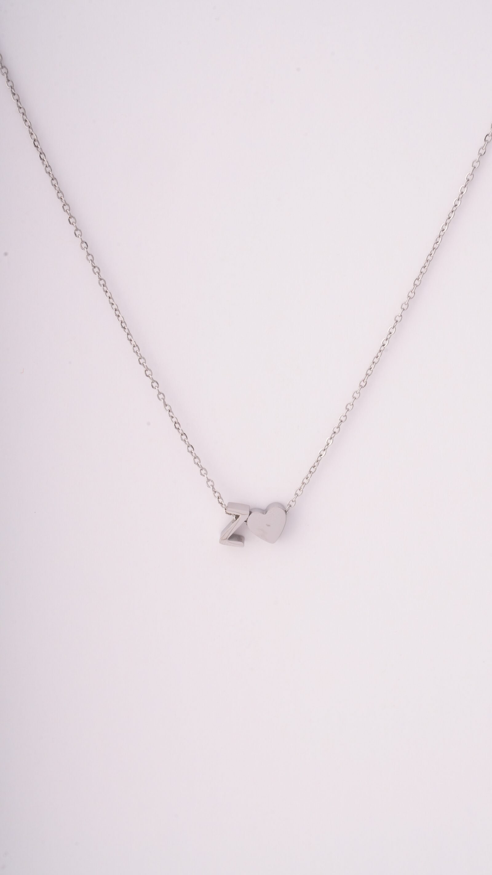 Letter and Heart Necklace