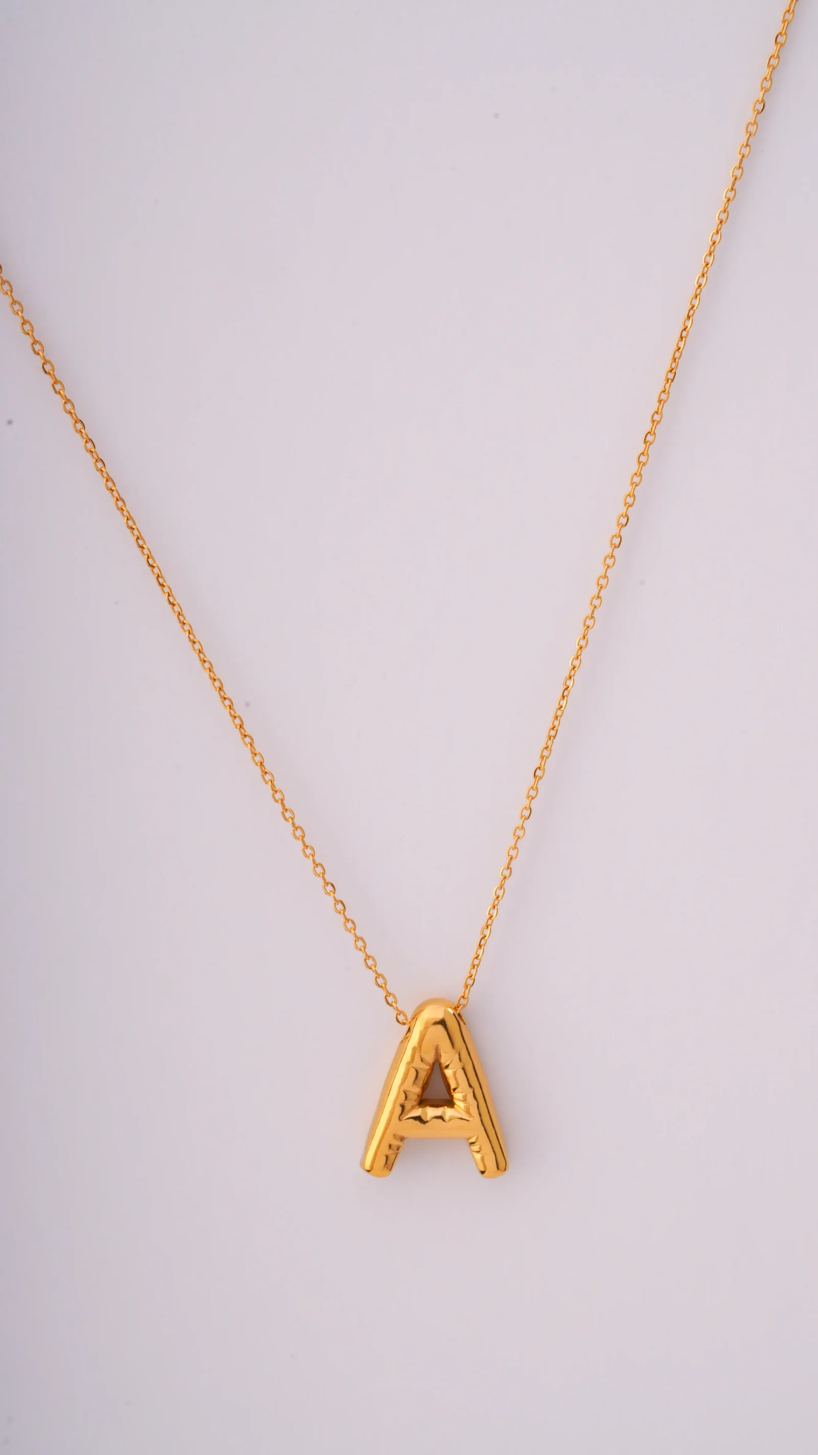 Balloon Letter Necklace-A