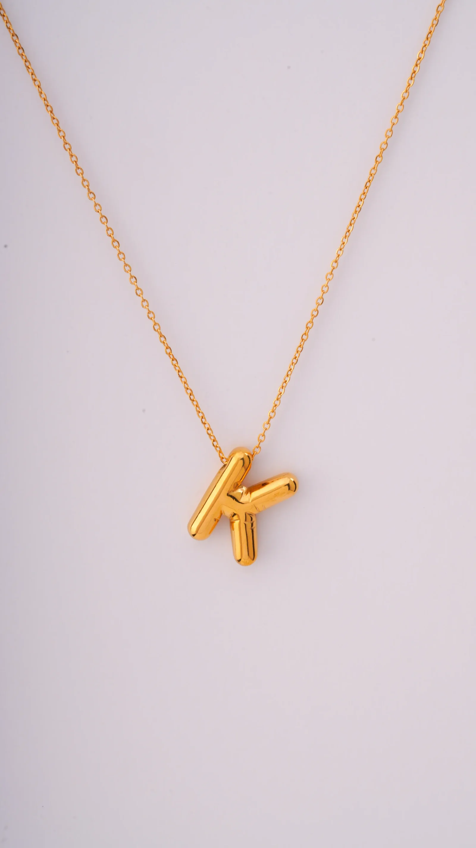 Balloon Letter Necklace-K