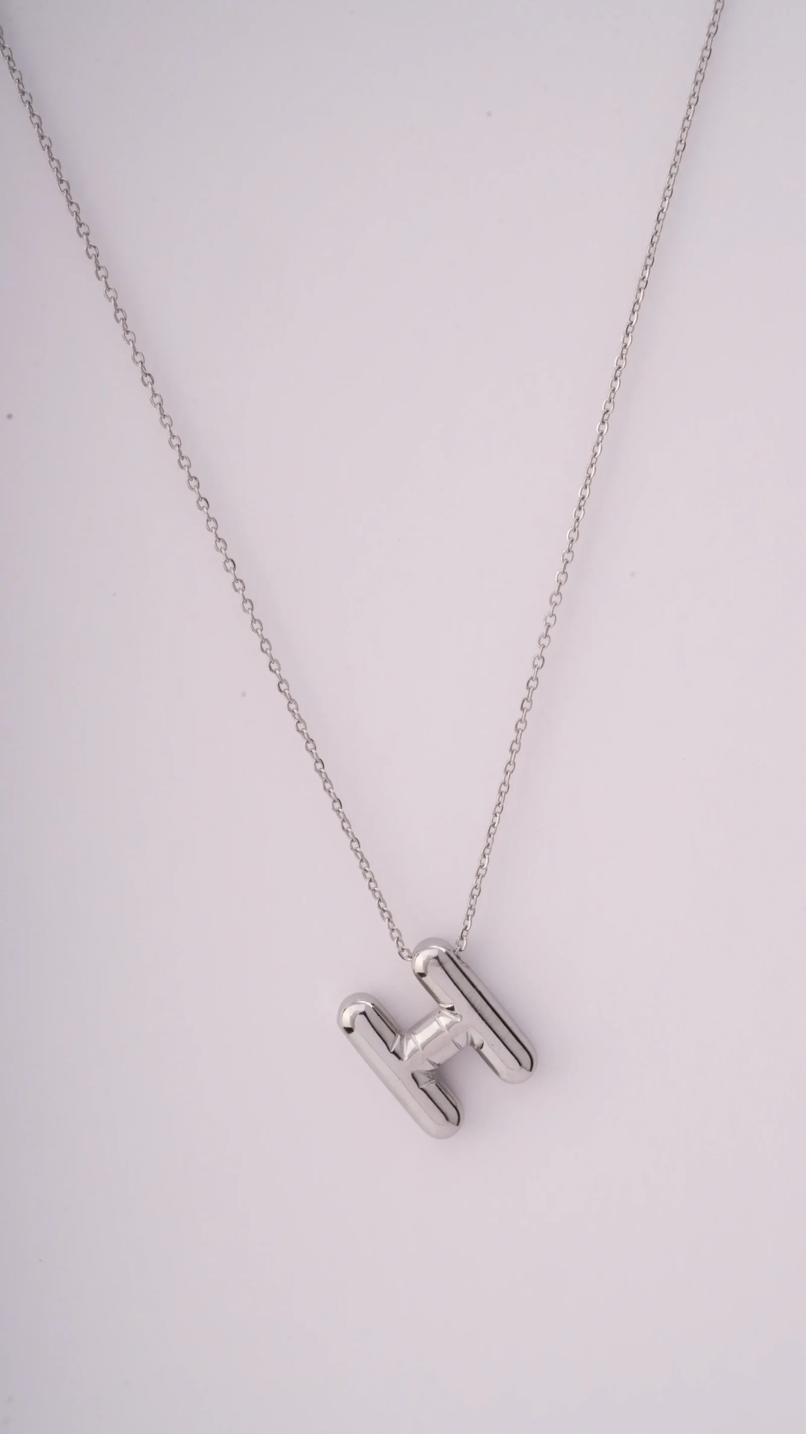 Balloon Letter Necklace-H