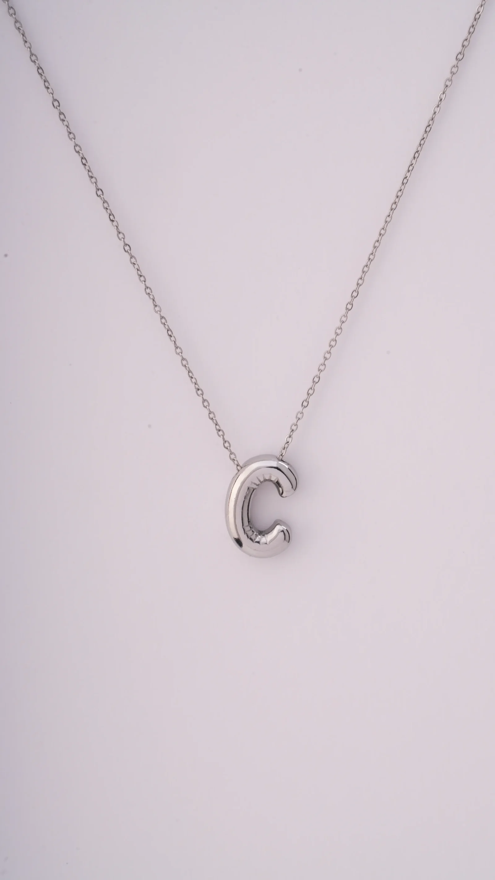 Balloon Letter Necklace-C