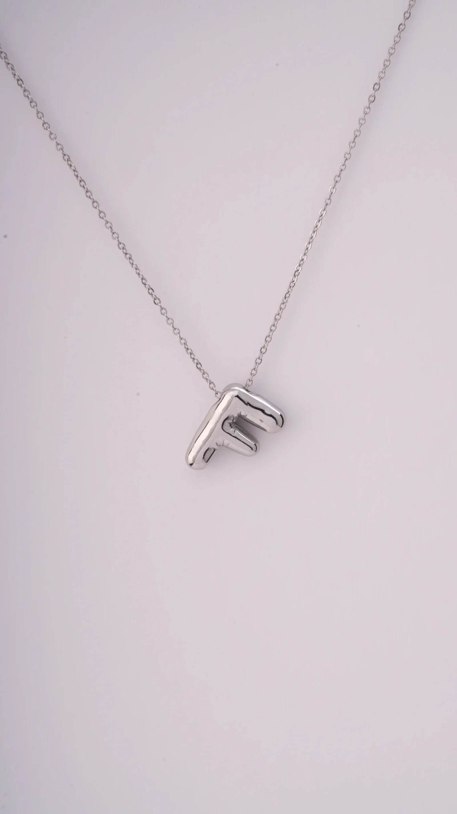 Balloon Letter Necklace-F